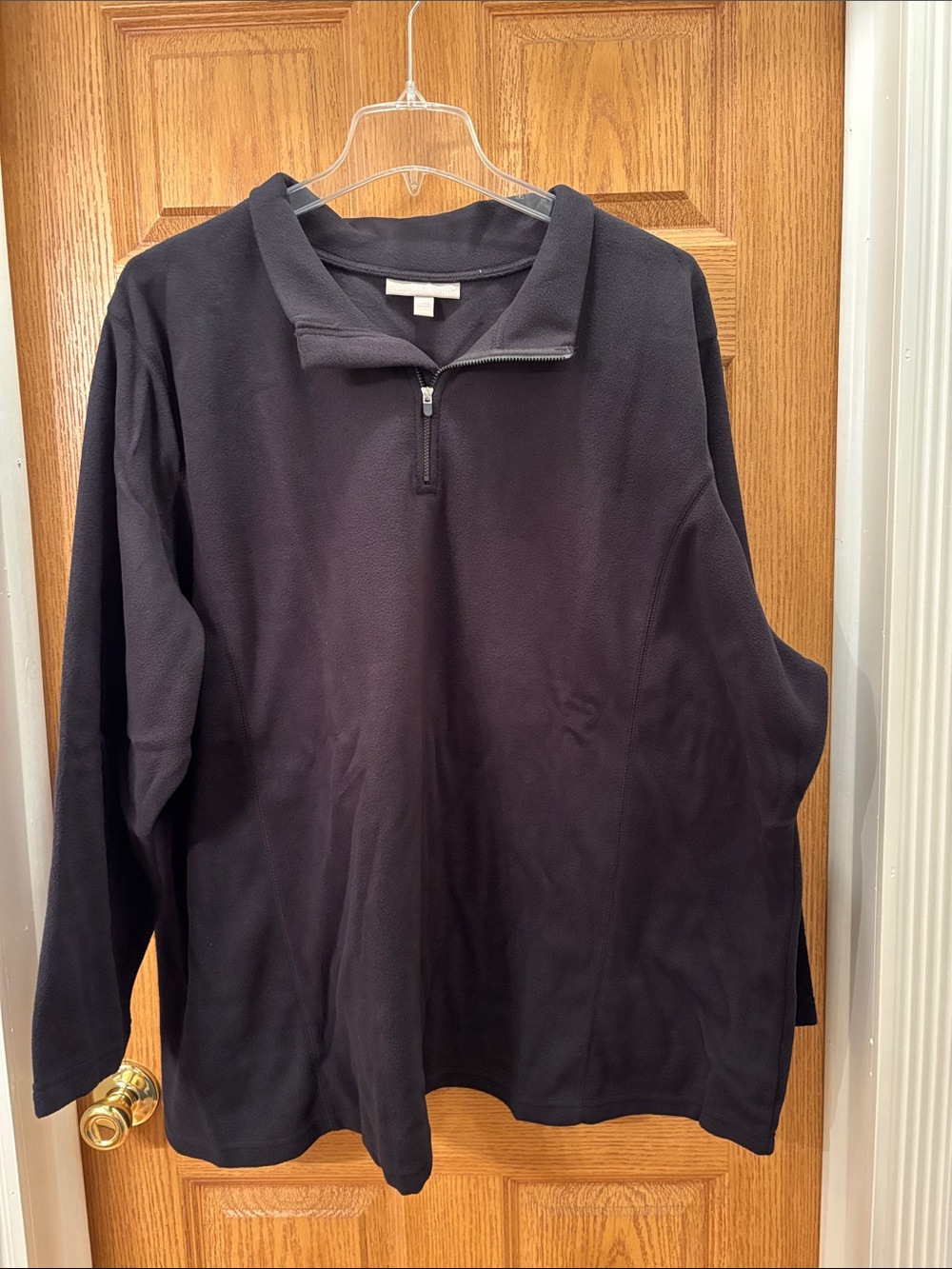 Woman Within Quarter-Zip Micro-Fleece Plus Size Pullover